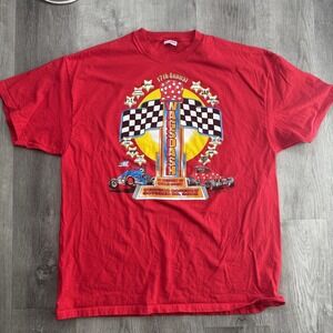 Vintage 2002 Wagsdash Ventura Raceway Racing Shirt Mens 2XL Red Y2K